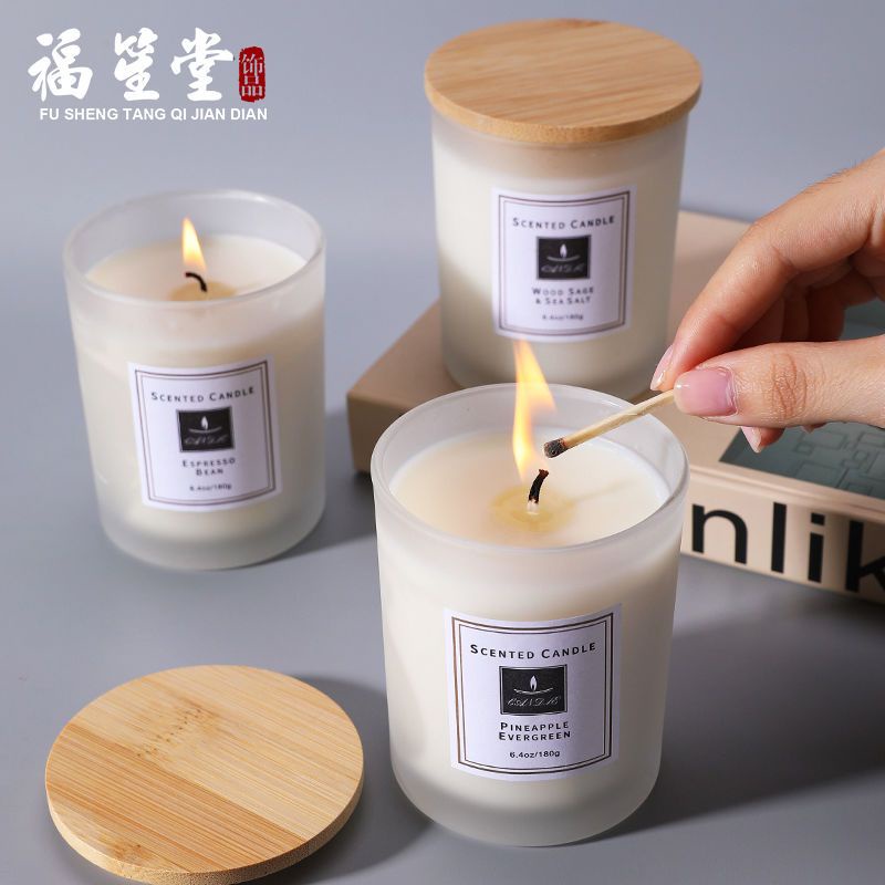 Get gifts/DDAromatherapy CandleinsHotel Style Aromatherapy Smokeless Candles Fragrance Birthday Gift Online Red and Blu