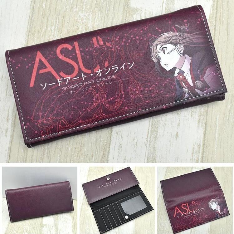 Sword Art Online Wallet Anime Merchandise Long Coin Kirito Asuna Two-Dimensional Men Women Clutch刀剑神域钱包动漫周边长款零钱夹桐人亚丝娜二次元男女钱夹手拿包