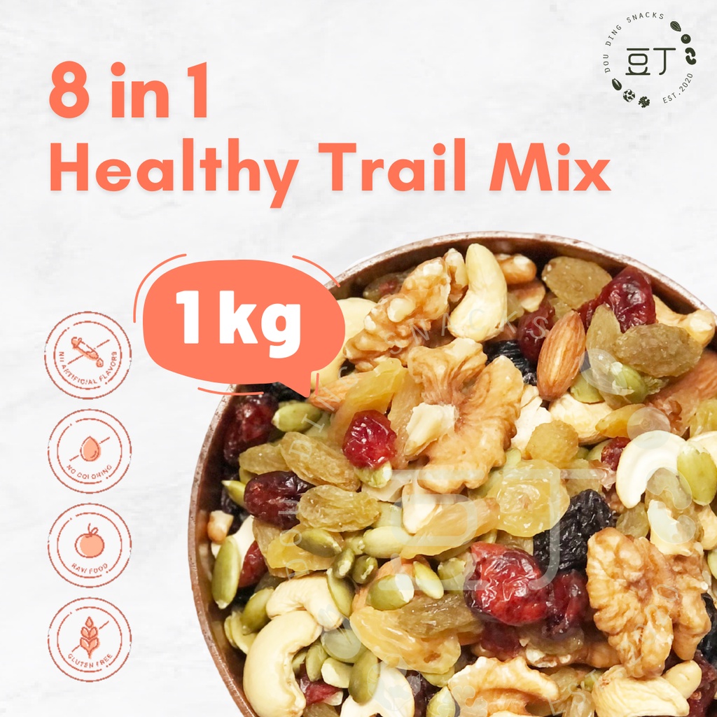 [ 1KG ] 8 in 1 Mix - Healthy Trail Mix 8 in 1 / 八种不同的坚果和干果 / Ready To Eat ☺️