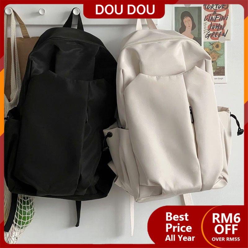✷Original Design Simple Japanese Korean Computer Backpack Female University Junior High School Bag Mori Series Campus Canvas原创设计款简约日韩电脑背包女大学初高中书包森系校园帆布双肩包Rancangan asal minimalis komputer Jepun dan Korea untuk beg belakang sekolah menengah anak perempuan,