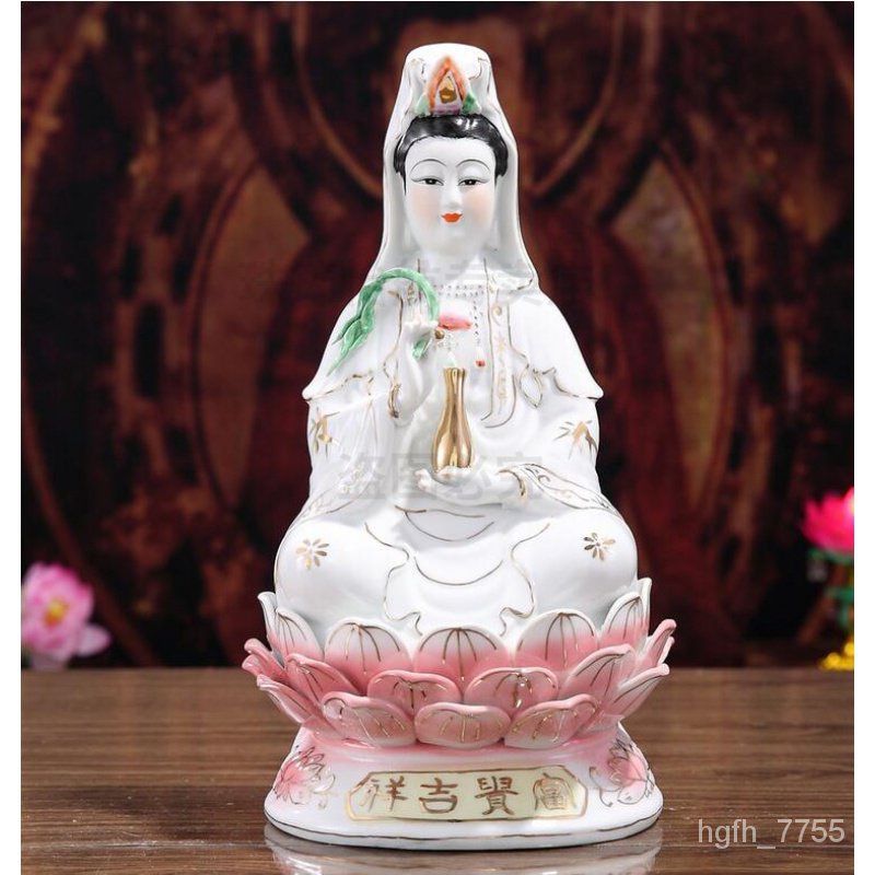 Artisan Time Guanyin Bodhisattva Statue Avalokitesvara Worship Ceramics South Sea Guanyin Bodhisattva Home Guanyin Bodh