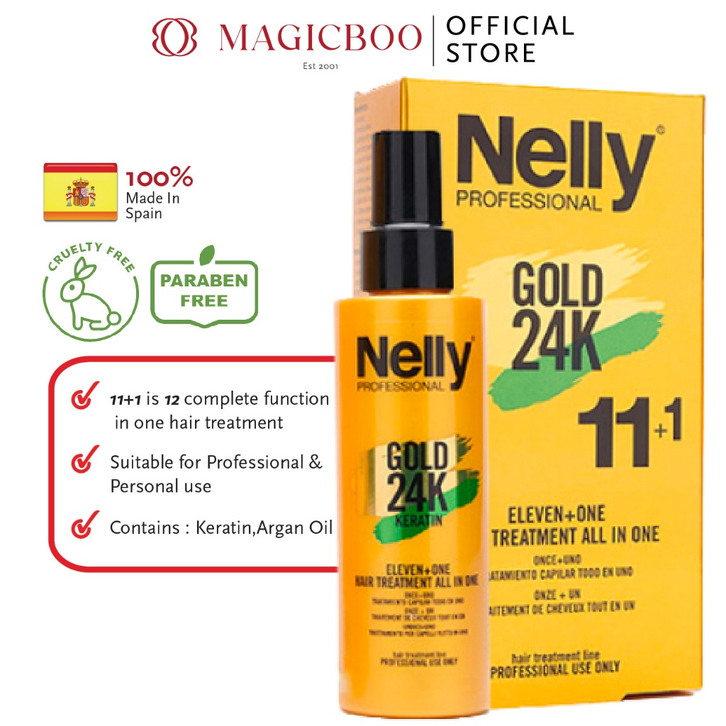 Magicboo Nelly Professional Gold 24K Eleven + One Hair Treatment All in One 150ml