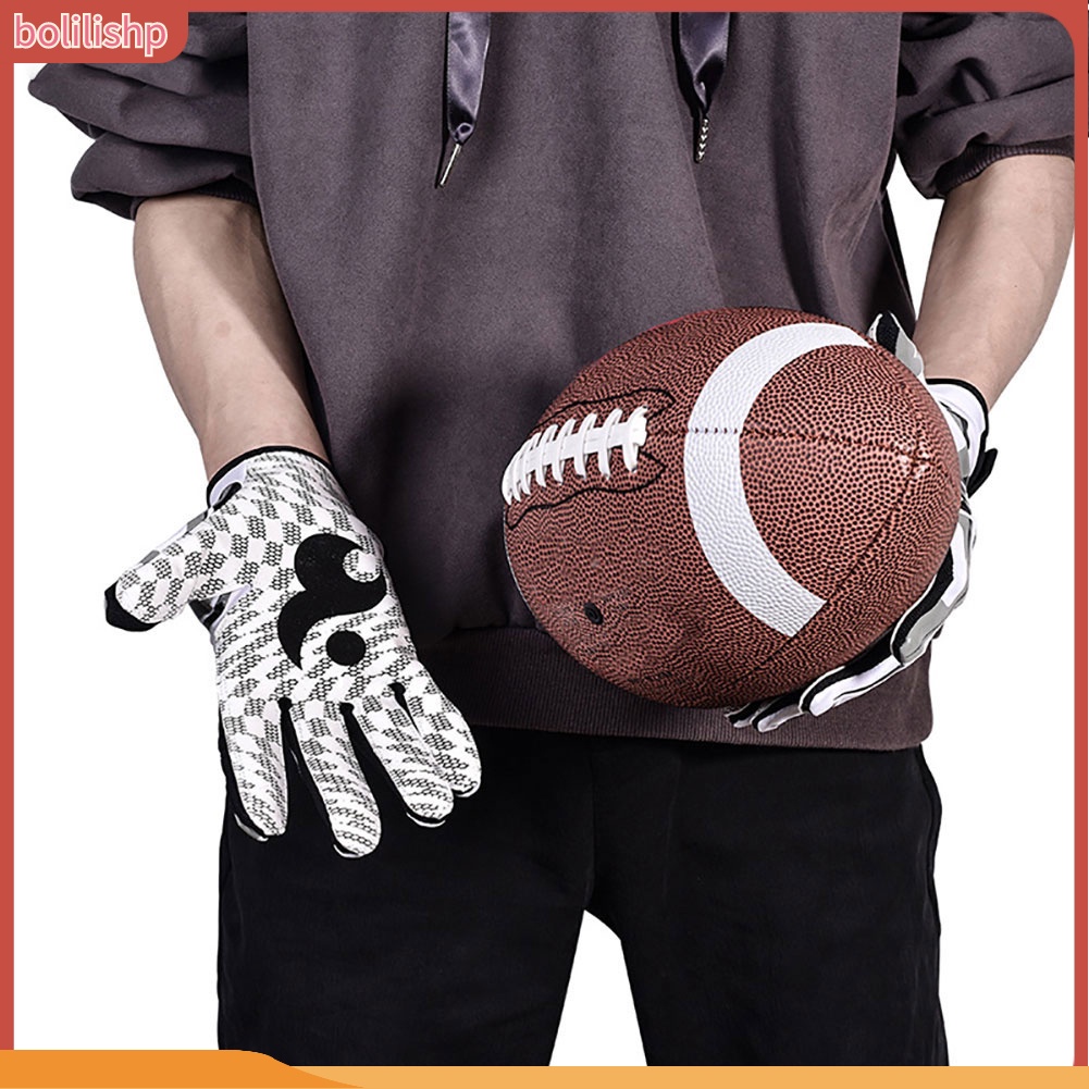 BOODUN Unisex Rugby Full Finger Breathable Anti-slip American Football Gloves