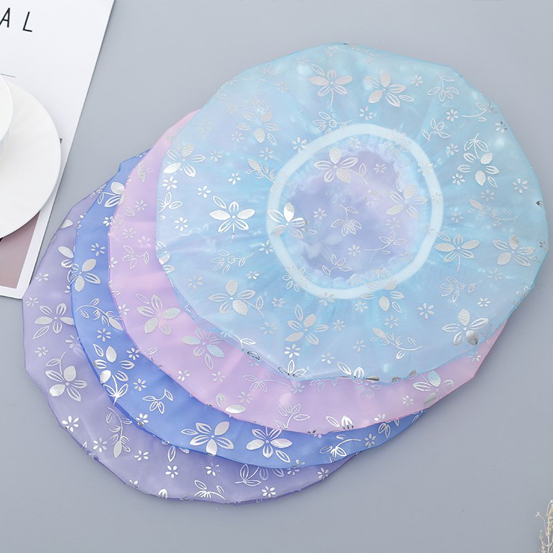 QMuoyuebabyThickened Waterproof Shower Cap Makeup Care Cap Kitchen Smoke-Proof Hat Adult Male and Female Children Showe