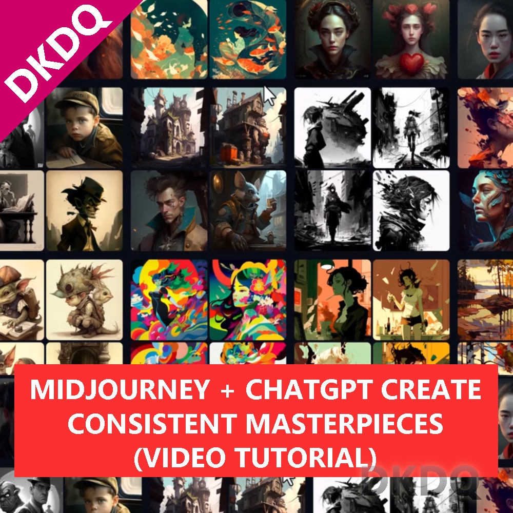 🎥 [Course] Midjourney + ChatGPT Create Consistent Images & Masterpieces ATHENA0383 Video Tutorial AI Art Training
