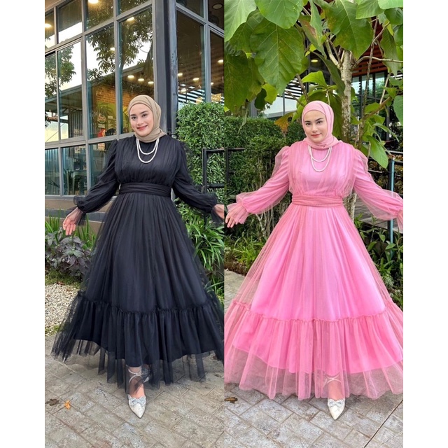 READYSTOCK Dress bertingkat viral / Dress cinderella / Dress demica / Dress viral