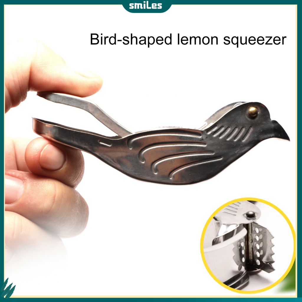 (smiles) Manual Fruit Juicer Lovely Bird Shape Multifunctional Juicing Tool Dishwasher Safe Fast Squeezing Portable Stainless Steel Lemon Squeezer Kitchen Gadgets