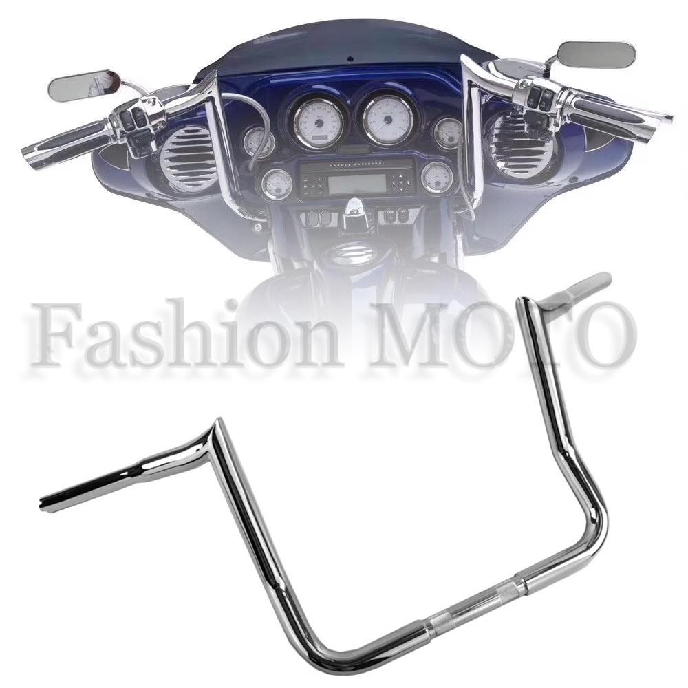 Motorcycle 1-1/4 Rhino Horn bagger monkey Handlebar for Harley CVO TriGlide Street Glide Electra Glide Standard 2014-202