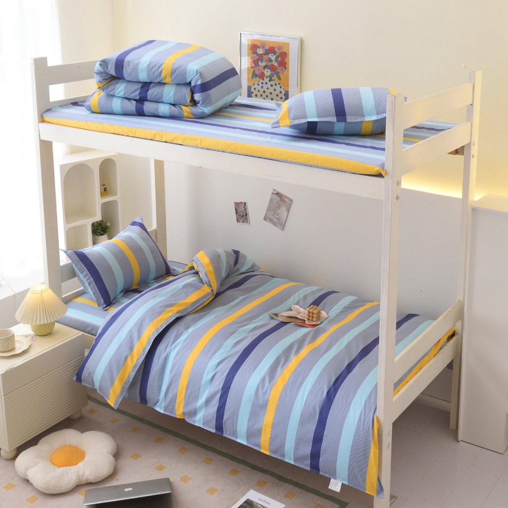 Get gifts/Cotton Student Dormitory Three-Piece Set Dormitory Bunk Bed Accommodation Bedding Cotton Bed Sheet Quilt Cove