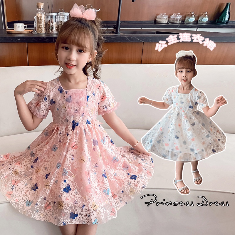 PRINCESS KESLI 1-9Years Kids Dress Baby Girl Dress Baby Girl Gaun Budak Perempuan Pink Dress Budak Perempu White Dresses