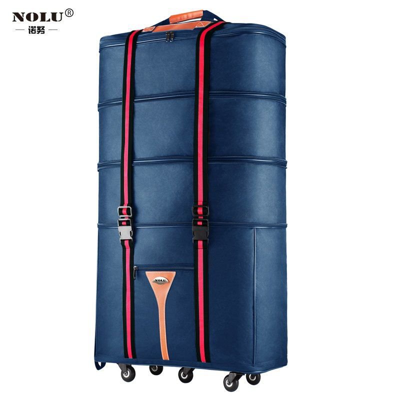 Get 7% coupon+gift】pacity Study Abroad Universal Wheel Luggage Bag 158Air Consignment Bag Immigration Oxford Cloth Foldi