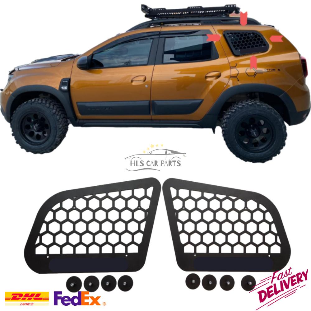 Dacia Duster Renault Side Vent Window Protector 2 Pieces 2010-2018 Black Metal Off Road Exterior Accessories Modificati