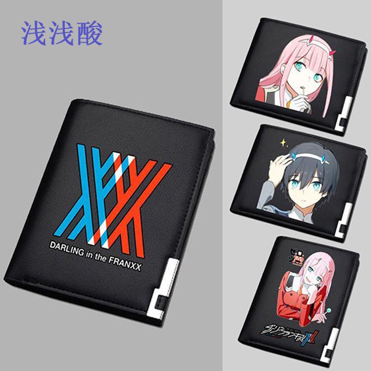 DARLING in the FRANXX National Team 002 Two-Dimensional Anime Merchandise Men Women Short WalletDARLING in the FRANXX国家队002二次元动漫周边男女短款钱包