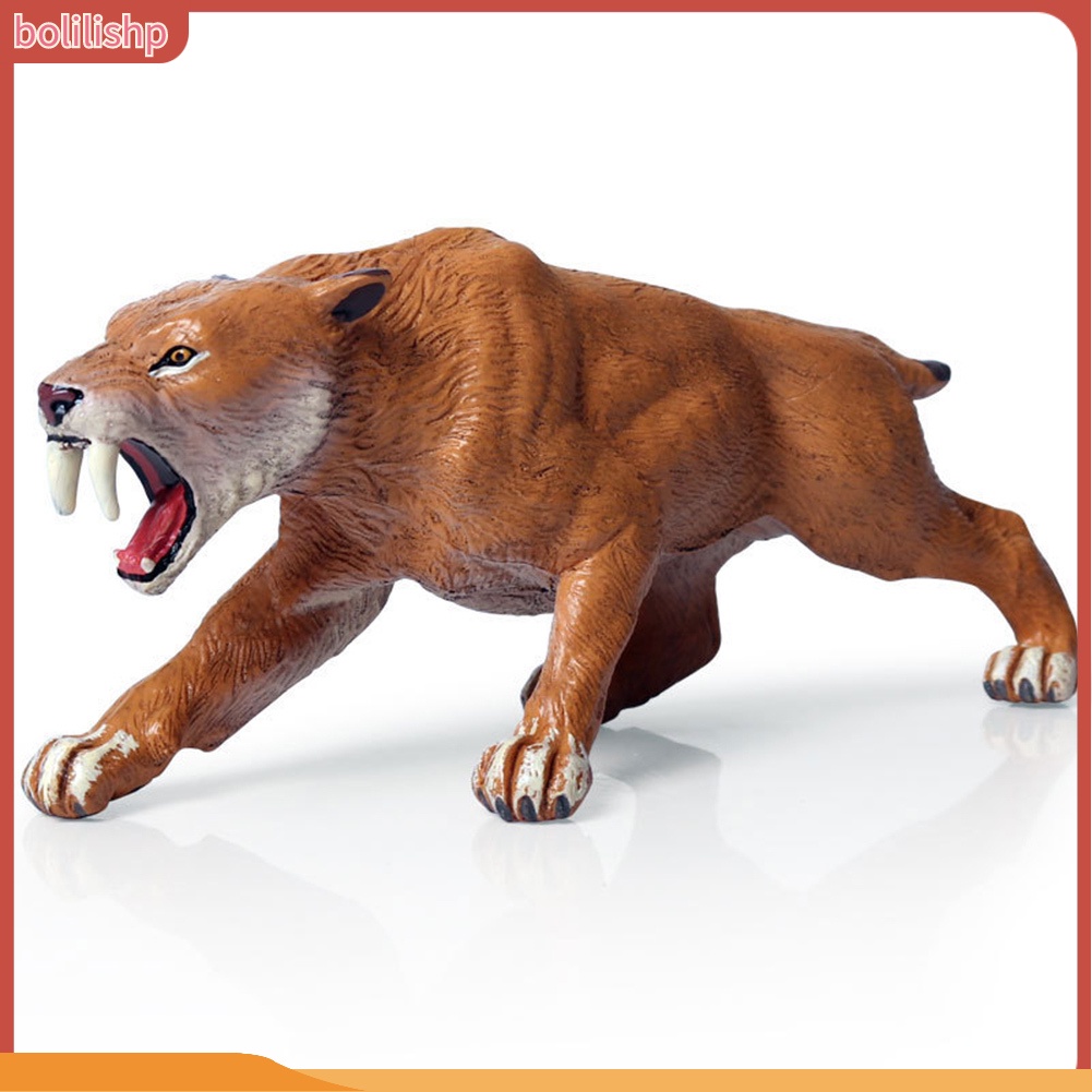 Realistic Saber Lion Tiger Wild Animal PVC Solid Figurine Kids Educational Toy