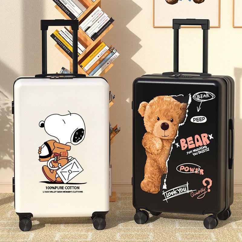 Get gifts/DDLuggage Men's and Women's Student Accommodation Korean Style Trolley Password Suitcase Good-looking Small F