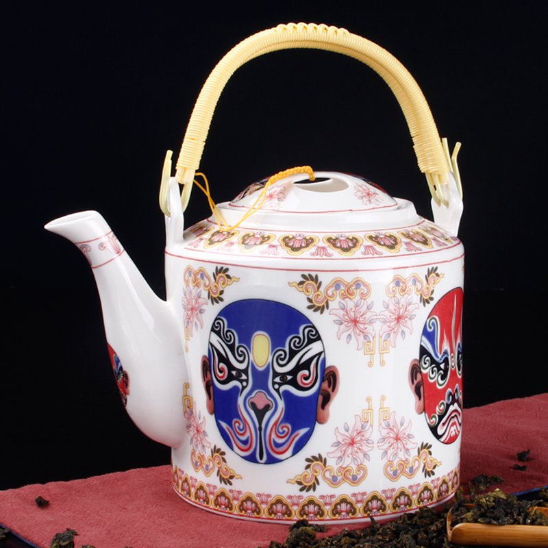 Qike Teapot Ceramic Large Size Capacity Kung Fu Tea Home Heat-Resistant Blue and White Porcelain Facial Makeup Cold Wat