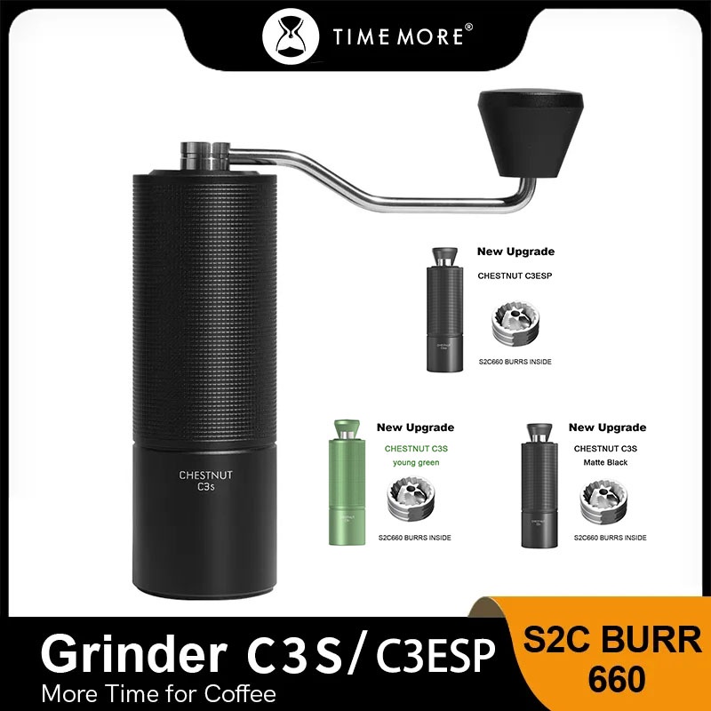 TIMEMORE Chestnut C3S / C3 ESP Manual Coffee Grinder Upgrade All-metal Body & Anti-slip Design Portable Grinder S2C Burr Inside