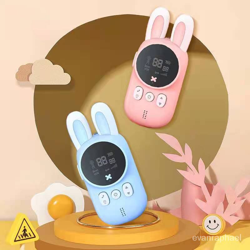 Get gifts/QM2pcs/Set Children's Walkie Talkie Kids Electronic Spy Gadgets Handheld Transceiver 3KM Range UHF Radio Inter