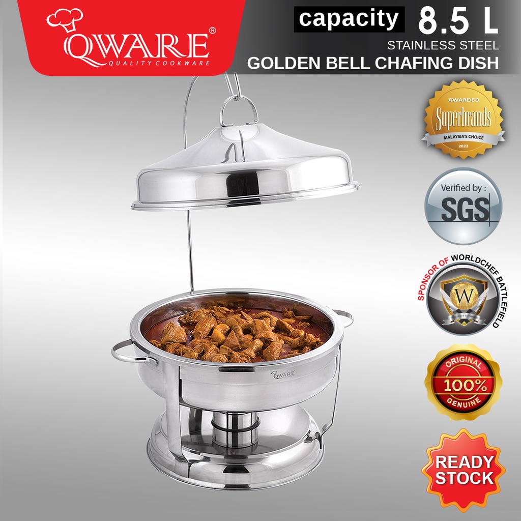 【Qware】Stainless Steel Golden Bell Chafing Dish / Buffet Chafer / Catering Buffet Set / Chafing Dish