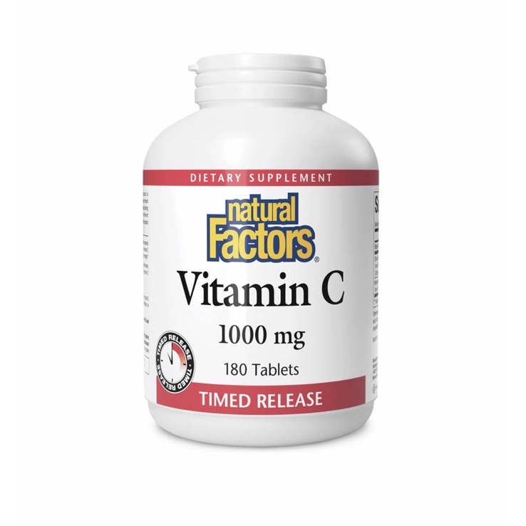 ✅Ready Stock✅Natural Factors, Vitamin C Timed Release 1000 mg, 180 Tablets, EXP 03/2029