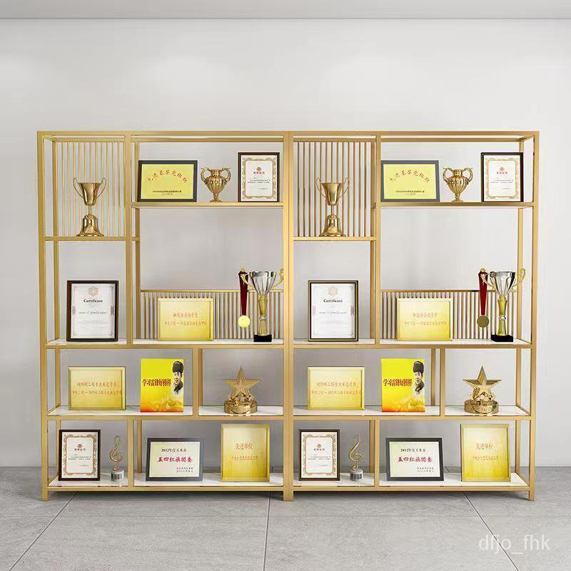 Honor Wall Certificate Trophy Medal Display Rack Office Plaque Prize Display Cabinet Certificate Bronze Commercial Disp