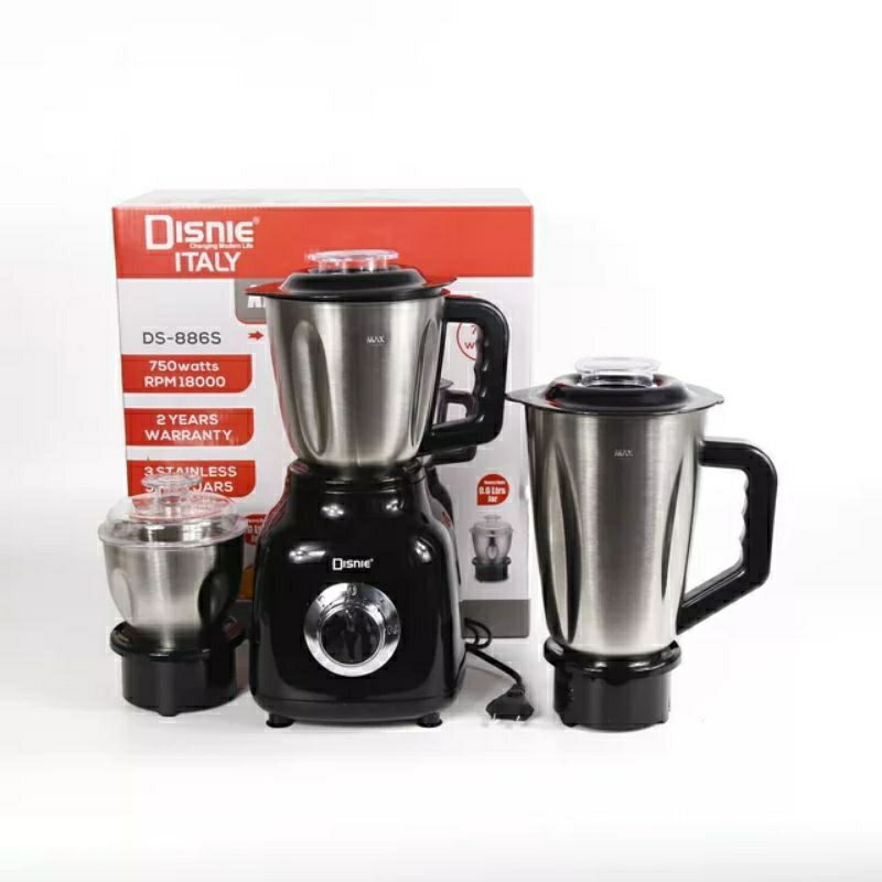 DISNIE Changing Modern Life, (ITALY)Original and High quality 3 in 1 Stainless Steel blender