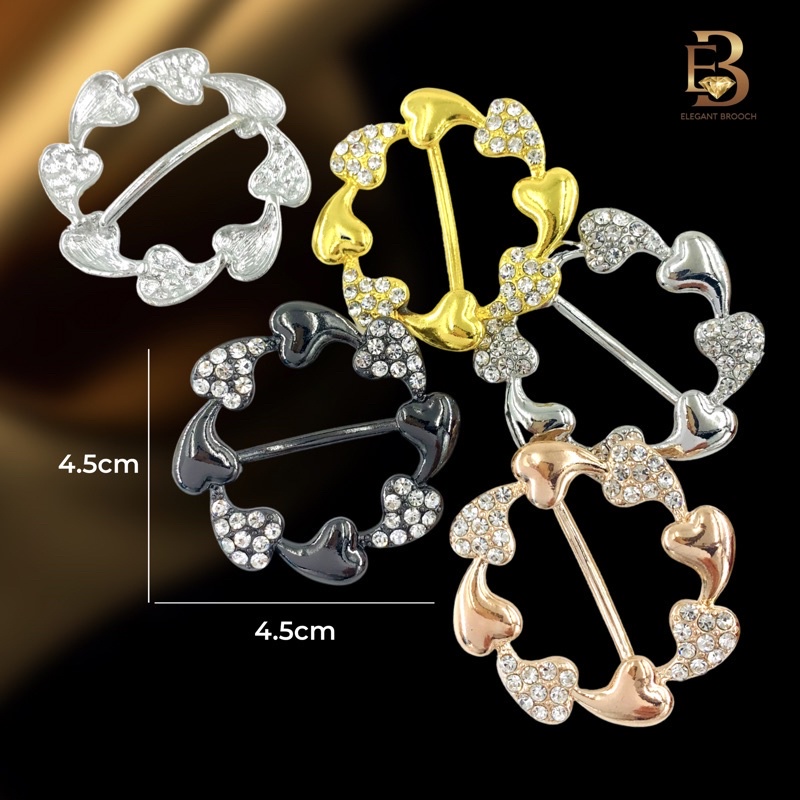 Elegant Brooch Korea Cincin Tudung Bawal Ring Tudung Scarf Buckle