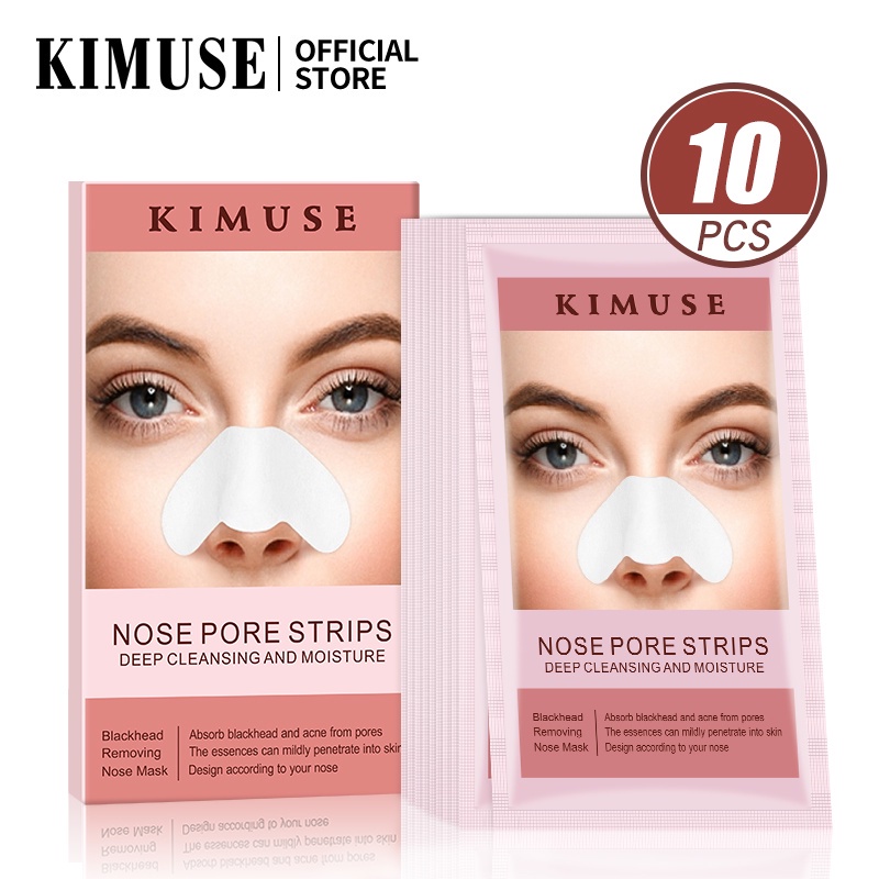 Kimuse 10 Pcs Nose Pore Strips Deep Cleansing And Moisture Nose Mask Set