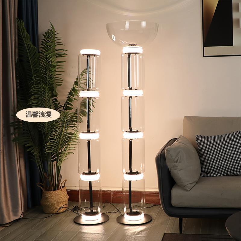 QMTunnel Floor Lamp Glass Model Room Simple Artistic Lamp Living Room and Hotel Villa Bedroom Decoration Italian Table