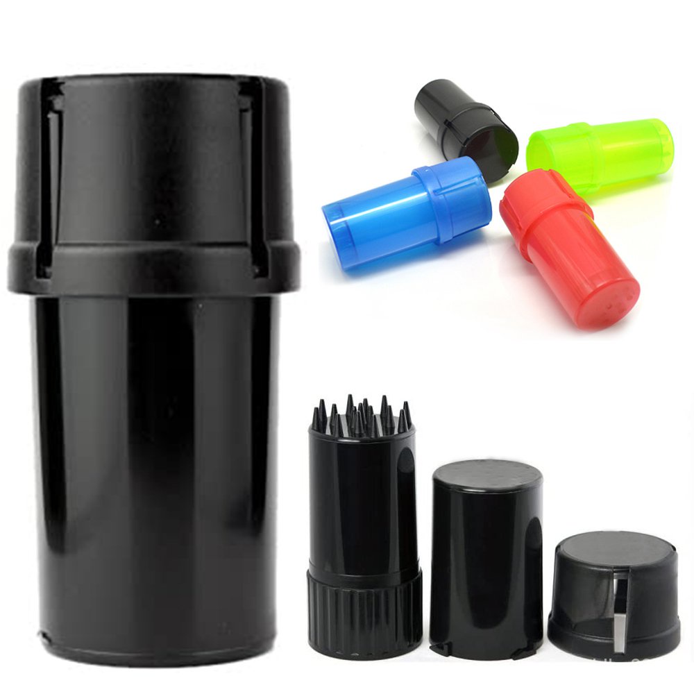 QM 12pcs/lot Wholesale Plastic Grinder Storage Case Box 40mm Diameter Tobacco Herb Crusher Grinders Smoke accessories am