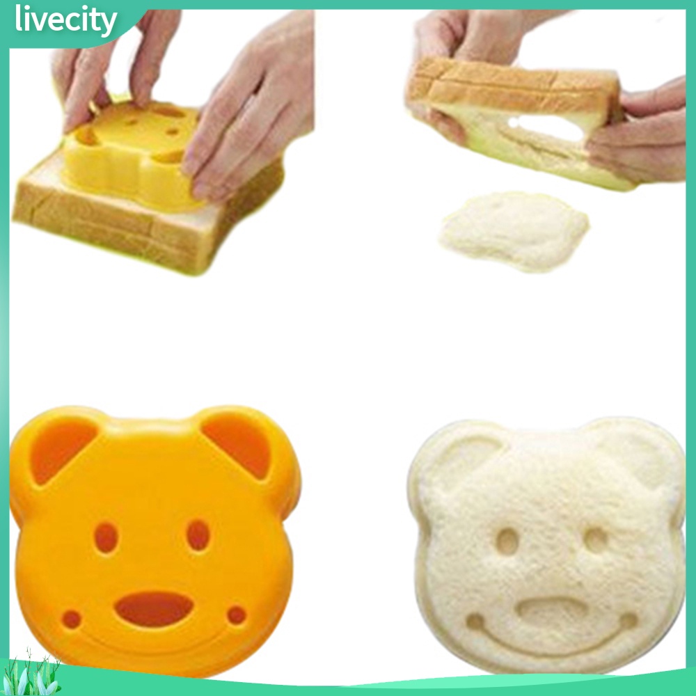 {livecity} Bear Shape Cake Sandwich Maker DIY Cutter Toast Bread Mould Mold