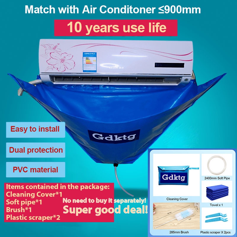 Aircond Cleaning Bag1-2HP Airconditioner Clean Cover Aircondition Tool Cleaner Air Condition Cleaning Kits