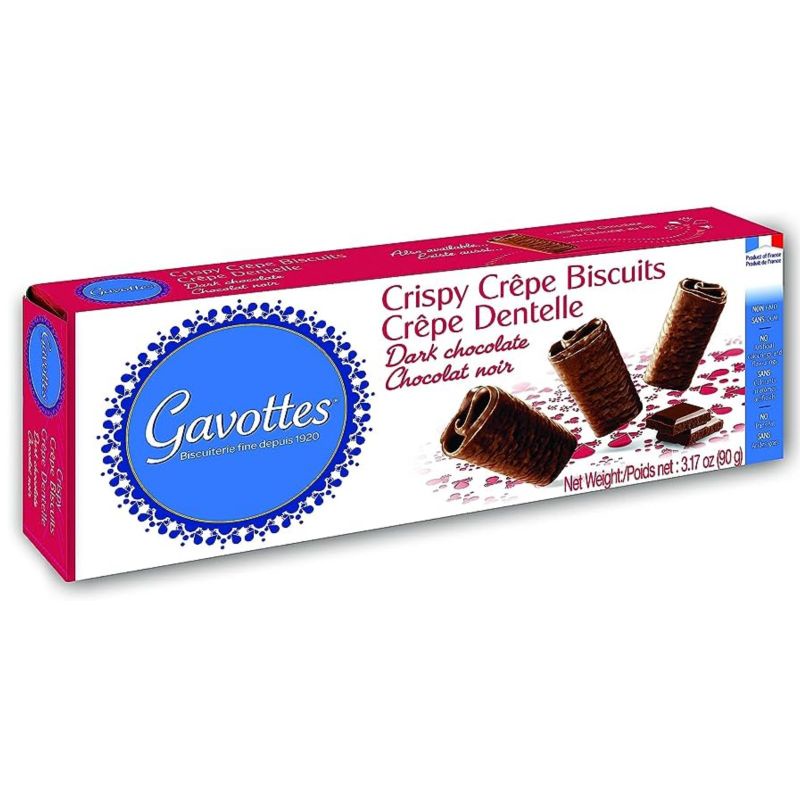 Gavottes Crepe Dentelle Dark Chocolate Biscuits, 90g