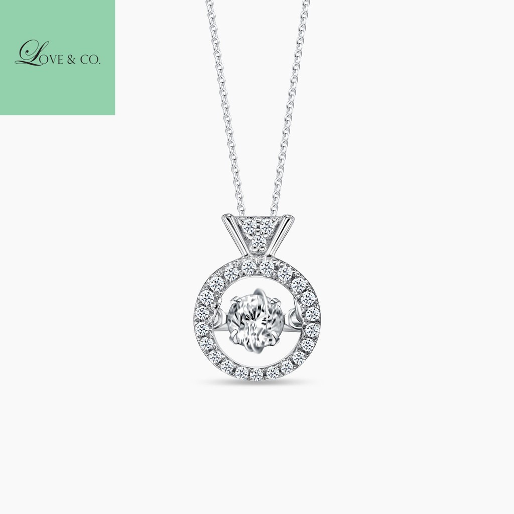 Love & Co. LVC Charmes Grace Mini Ring Dancing Diamond Pendant