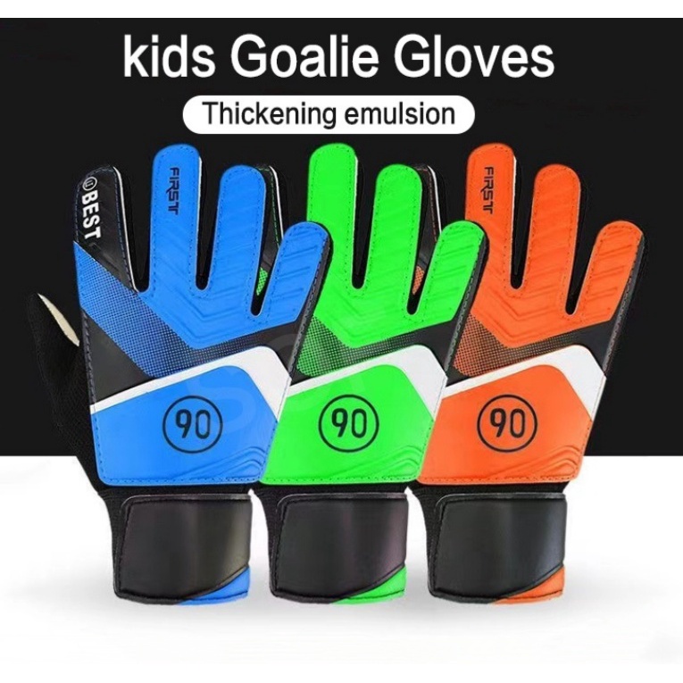 Children Goalkeeper Gloves Faux Leather Full Finger Goalkeeper Glove Damping Outdoor Soccer Goalie Gloves Football Glove