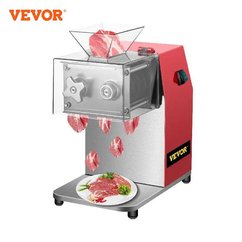 VEVOR 250kg/H Commercial Electric Meat Slicer Grinder Vegetable Cutter Shred Machine 850W Home Automatic Food Chopper Ch