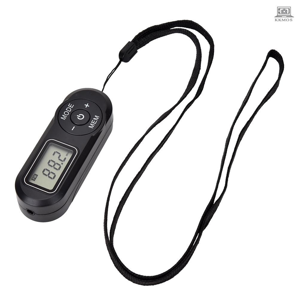 HRD-727 Portable Mini FM Radio Digital Display FM Receiver MP3 Player Style DSP with Headphones Lanyard Tolomall