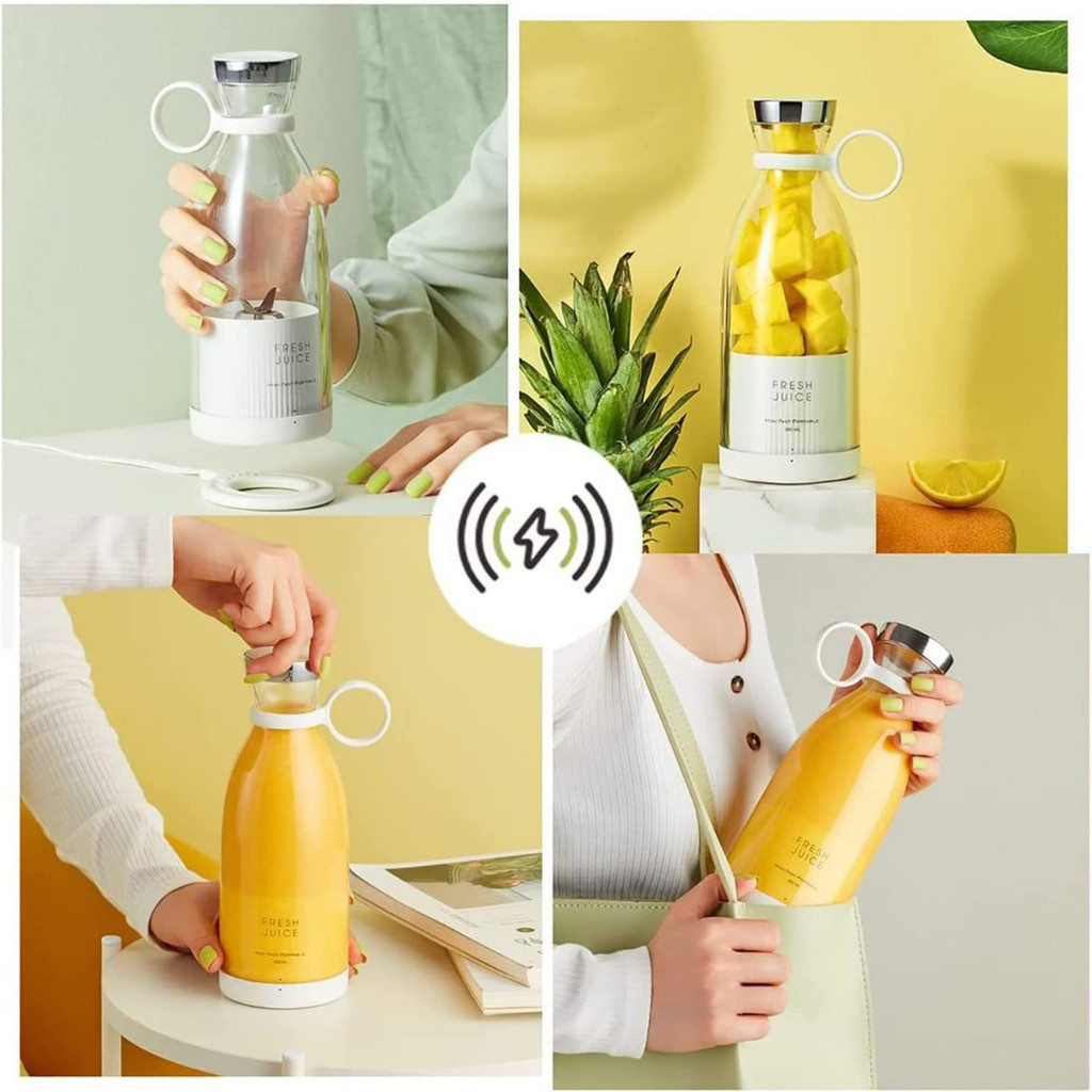 SUPER MULTI-FUNCTION BOTTLE BLENDER / Wireless charging handheld fruit blender / 4 super sharp dual blades [超级多功能瓶子搅拌机]