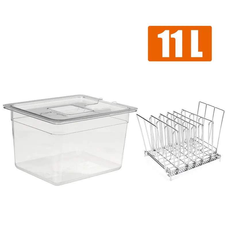 Brand new Slow Cooker Accessories Fit for most Sous Vide Cooker machine 11L Container   Stainless Steel Rack Detachable 