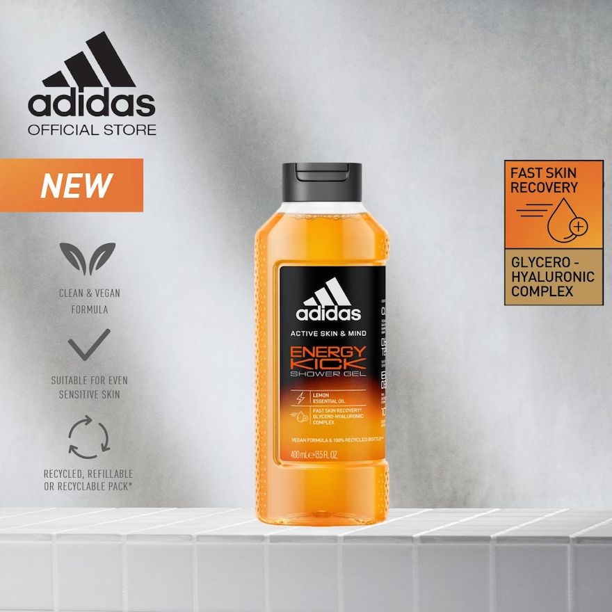 Adidas Active Skin & Mind Energy Kick Shower Gel 400ML Lemon