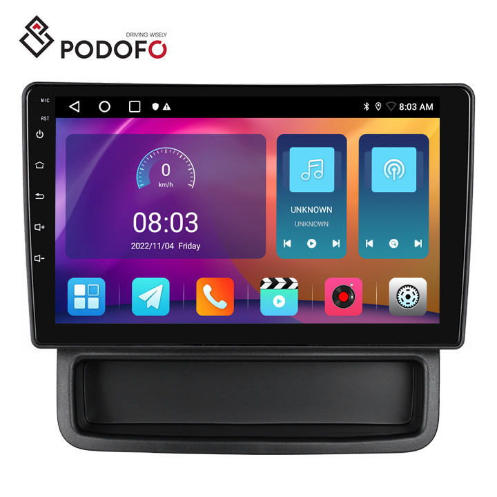 Podofo Android Car Radio 10 Inch 2 Din Carplay Android Auto GPS RDS For Renault Traffic 2010-2014/ Opel Vivaro/Nissan Pr