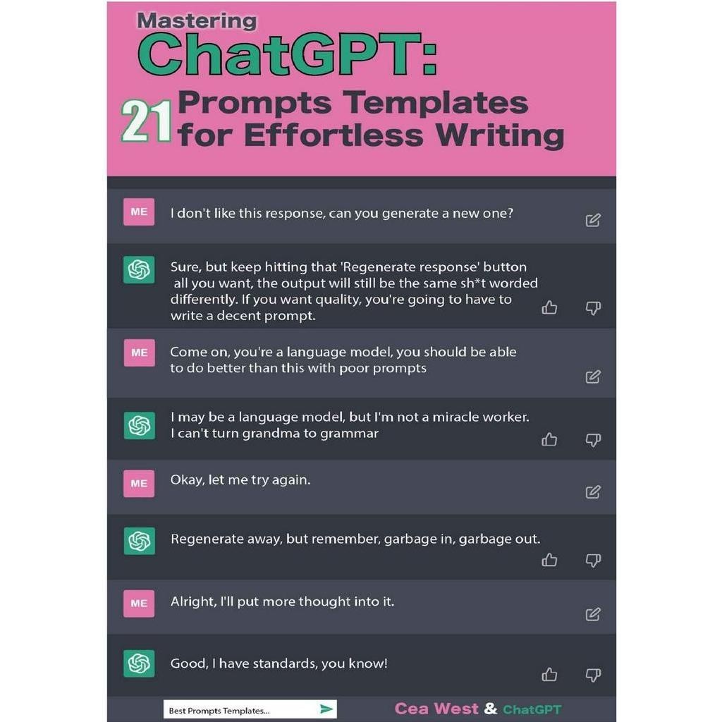 Mastering ChatGPT by Cea West [2023] [High Quality Paperback]