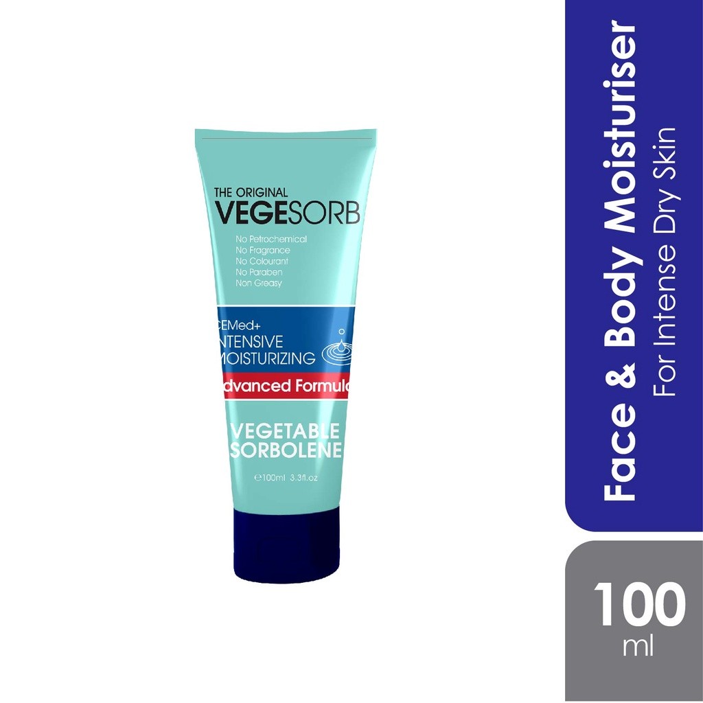 Alpro Pharmacy Exclusive - The Original Vegesorb CE Med+ Moisturiser (100ml) For Eczema, Psoriasis, Dry & Sensitive Skin