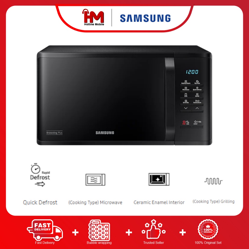 Samsung MG23K3513GK 23L Grill Microwave Oven with Healthy Steam