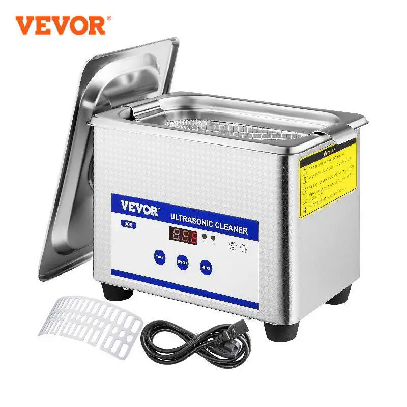 VEVOR 800ml Ultrasonic Cleaner Portable Washing Machine 35W Mini Dishwasher Lave-Dishes Ultrasound Bath Sonic for Home A