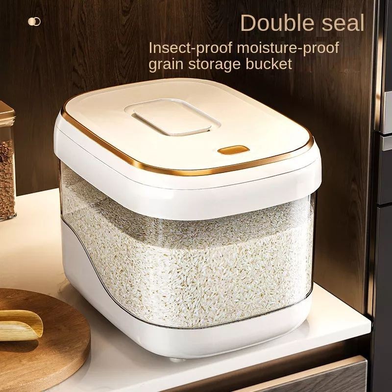 10KG Automatic Rice Dispenser with Rinsing Cup Rice Storage Container Rice Box Bekas Beras Tempat Simpan Beras 米桶