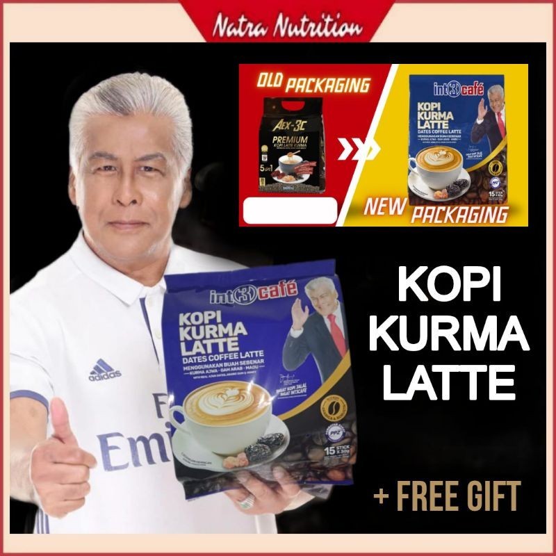 [PROMOSI FREE GIFT] KOPI LATTE KURMA INT3TREE Minuman Tenaga Pracampuran Kopi Robosta Arabica Kurma Gam Arab Madu