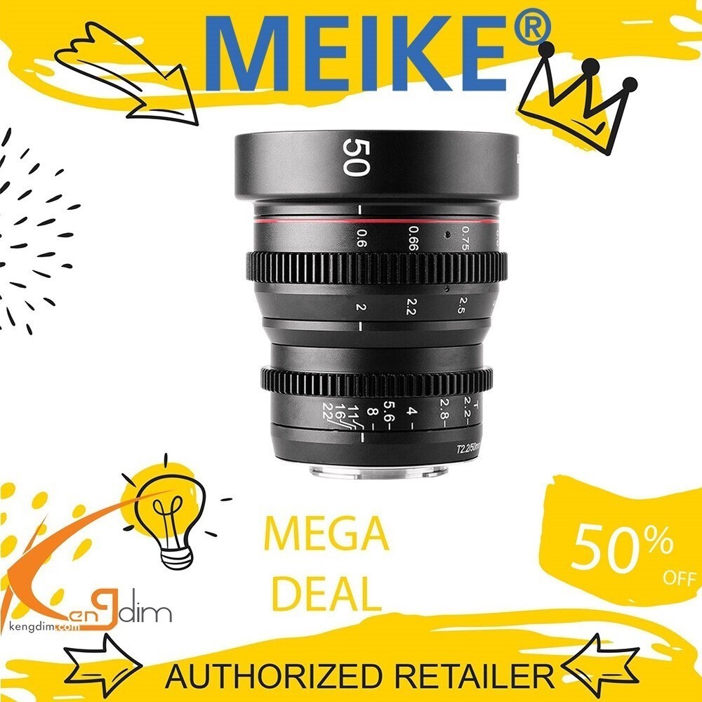 Meike 50mm T2.2 Manual Focus Cinema Lens MFT Mount / Fuji X