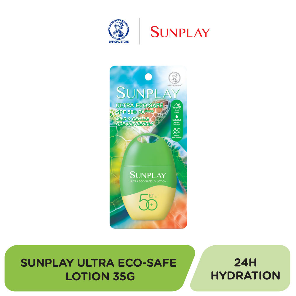 SUNPLAY ULTRA ECO-SAFE UV LOTION 35G SUNSCREEN SPF50+ PA++++ [ Suitable for Sensitive Skin , Environmental Friendly ]