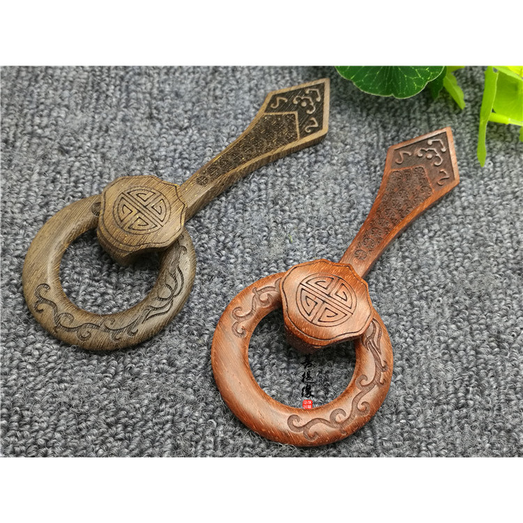 [AT]Legal Object Mantie Button Ruyi Retaining Ring Monk Robe Hook Ring Door Frame Rosewood Clothes Hook FTAF